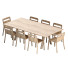 Стіл та стільці Go Home Plateau Oak Finish and Hollywood Natural Oak - artpolka