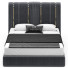 Ліжко Italian Pleat Upholstered Velvet by Juliettes Interiors - kinetokor