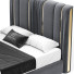 Ліжко Italian Pleat Upholstered Velvet by Juliettes Interiors - kinetokor