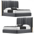 Ліжко Italian Pleat Upholstered Velvet by Juliettes Interiors - kinetokor