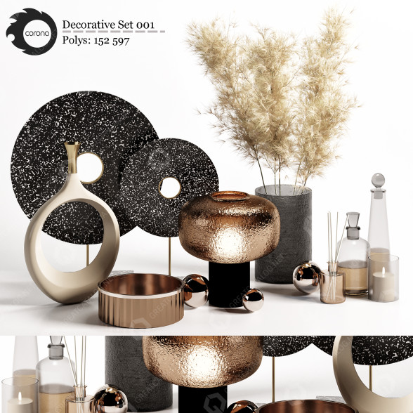 Decoración Set 001 Modelo 3D