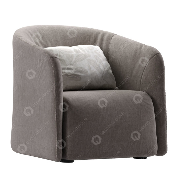 Armchair Natuzzi Logos 3D model