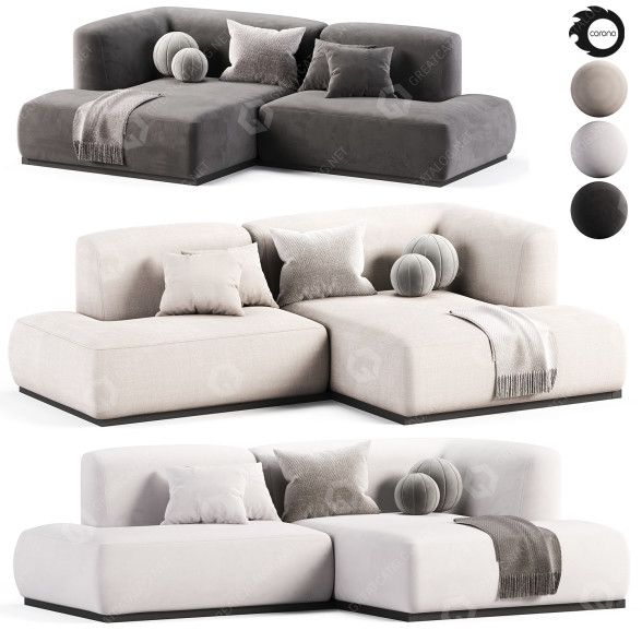 Sofa Jacopo by La Redoute 3D model