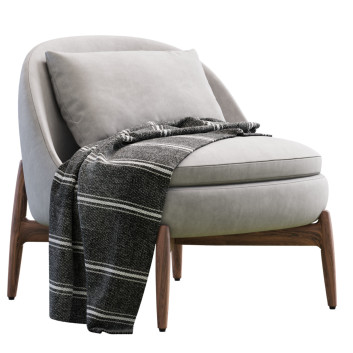 Fotel  Minotti Sendai Model 3D