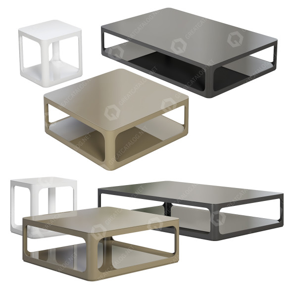 Tables basses Sixty by Rimadesio modèle 3D