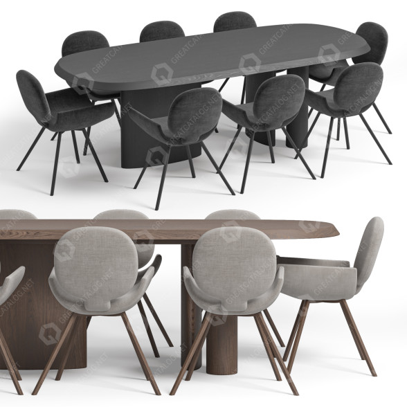 Tisch und Stühle Bonaldo Youpi and Padiglioni 3D-Modell