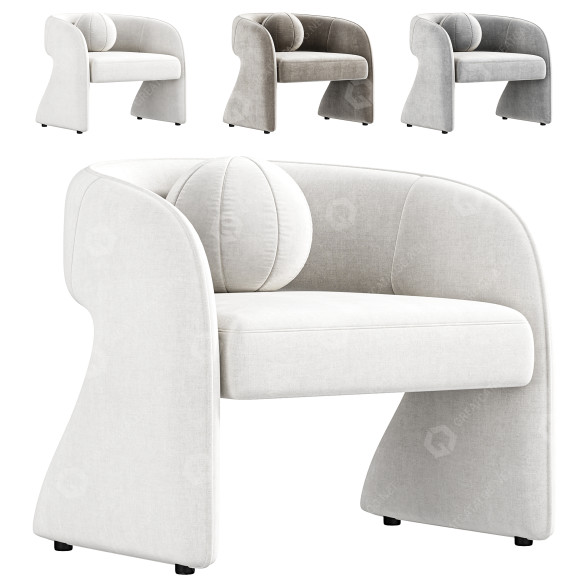Armchair High Fashion Home Rosalia 3D model