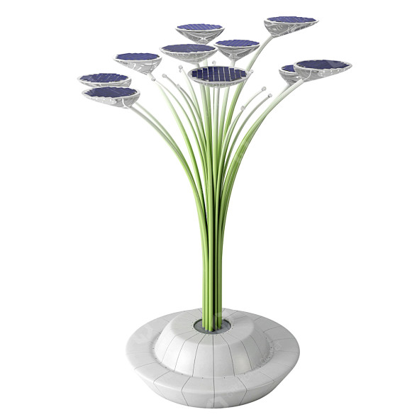 Вуличний ліхтар з лавкою Artemide Solar Tree 2nd Generation 3D модель
