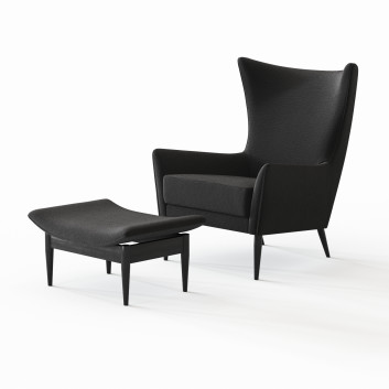 Крісло та пуф De Padova Wingback