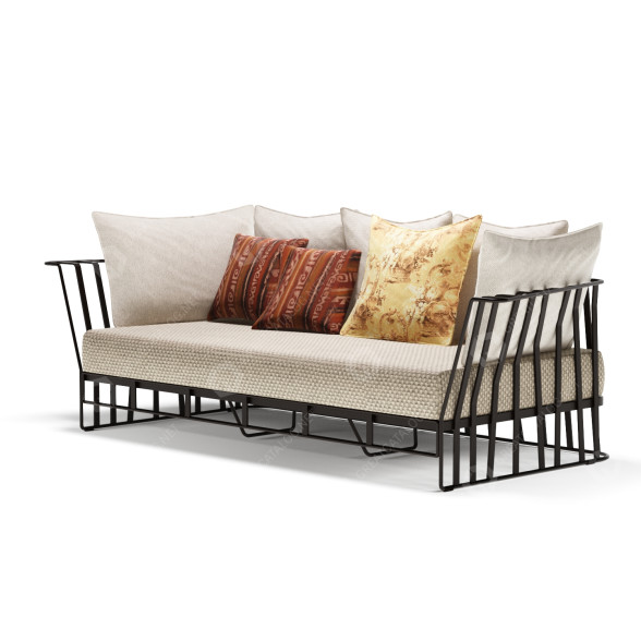 Диван Roberti Rattan Hamptons Graphics 3D модель