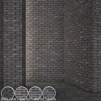 Цегла Vandersanden Briljant Zwart Impression 3D модель