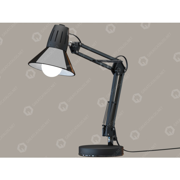 Lámpara de escritorio Metal Black Modelo 3D