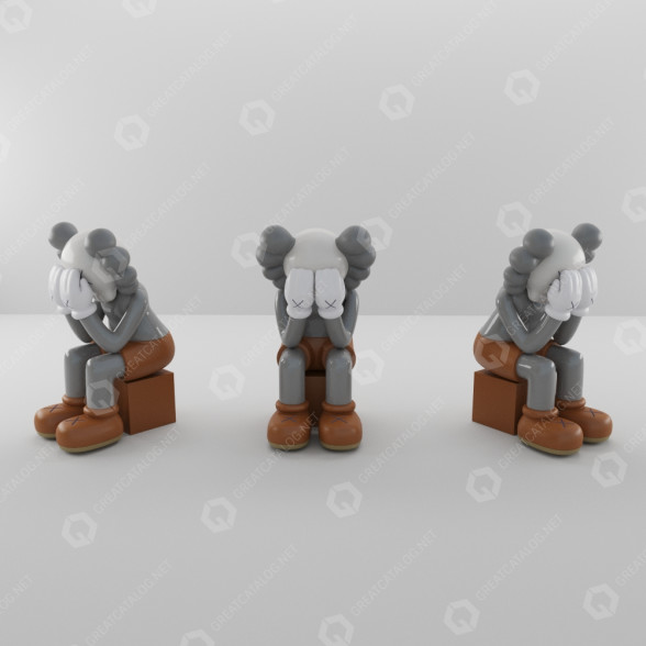 Statuette Kaws Companion Passing Through 3D model