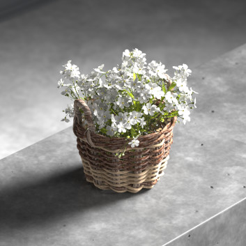 Bukiet Wildflowers in Basket