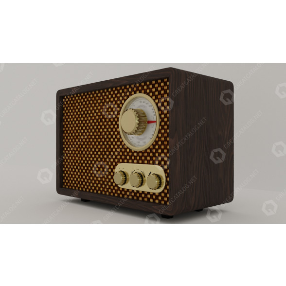 Radio Retro 3D-Modell