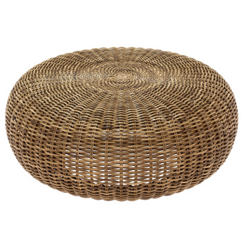Ottoman Round Rattan Pouf California