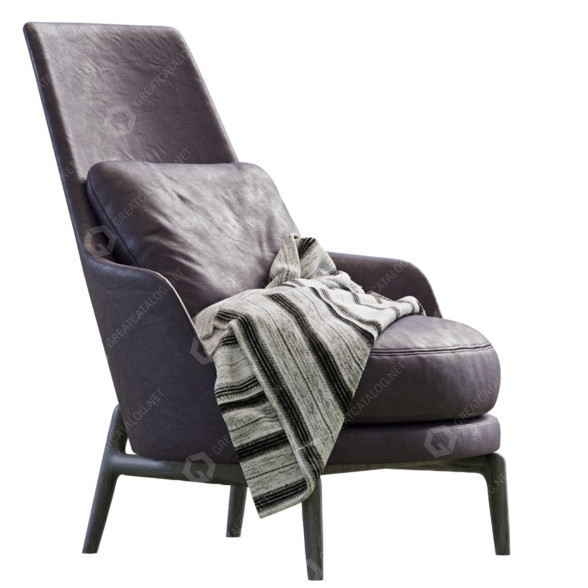 Fotel Flexform Leda model 3D