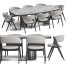 Table and Chairs Bonaldo Luna Bianca and Remo - Jasurbek
