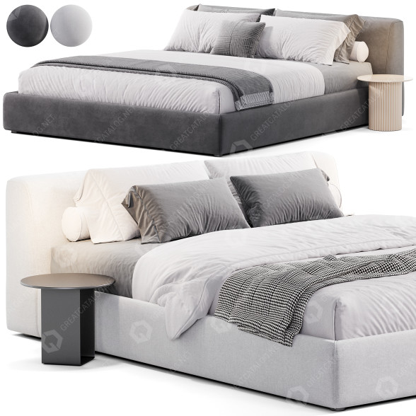 Ліжко та тумбочки Sava 3D модель