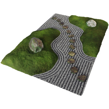 Декор Lowpoly Japanese Rock Zen Garden 02