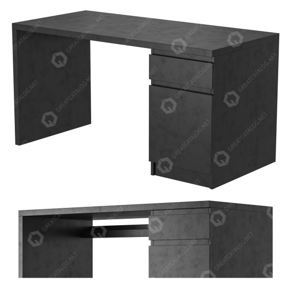 Biurko IKEA Malm model 3D