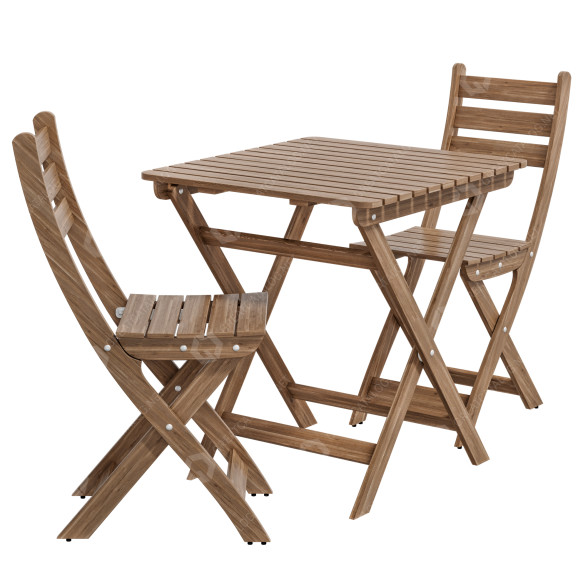 Tisch und Stühle IKEA Askholmen 3D-Modell