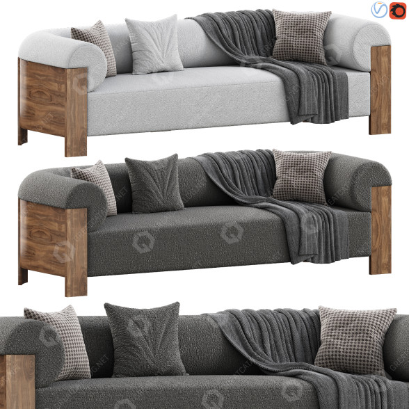 Sofá Soho Home Eldon Three Seater Modelo 3D