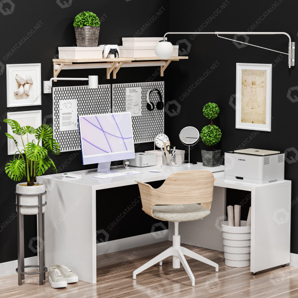Espacio de trabajo IKEA Office 6 Modelo 3D