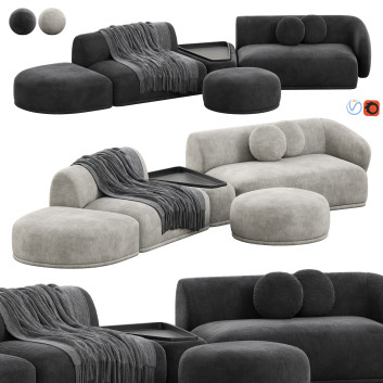 Диван та пуф Meridiani Rene Set 5