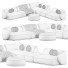 Диван та журнальний столик Meridiani Rene Set 6 - 3dcloudd