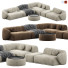 Диван та журнальний столик Meridiani Rene Set 6 - 3dcloudd