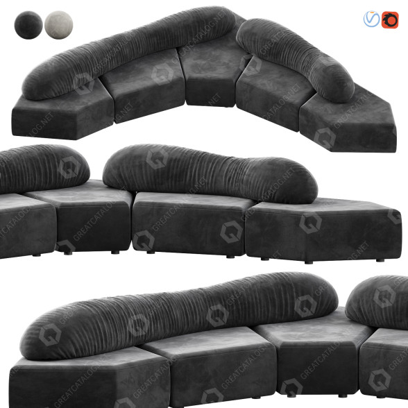 Sofa Edra On the Rocks model 3D