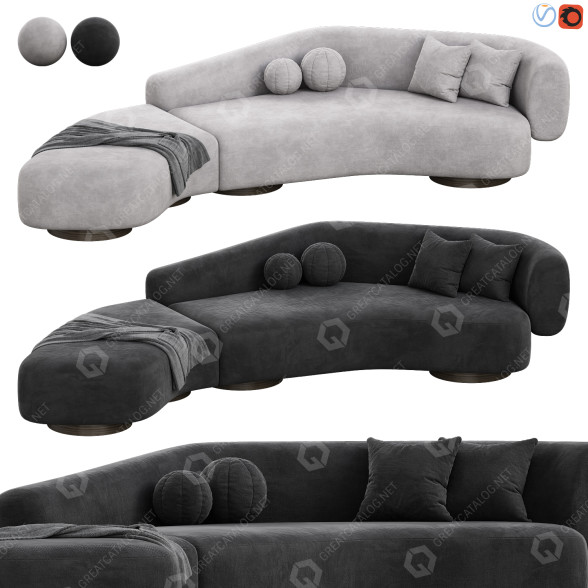 Sofa Kooku Repose 3D model