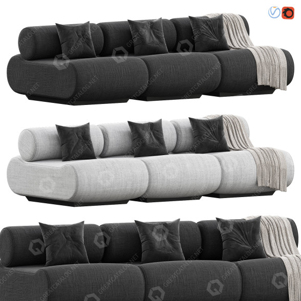 Sofa COR Sitzmöbel Corbi Trio 3D model