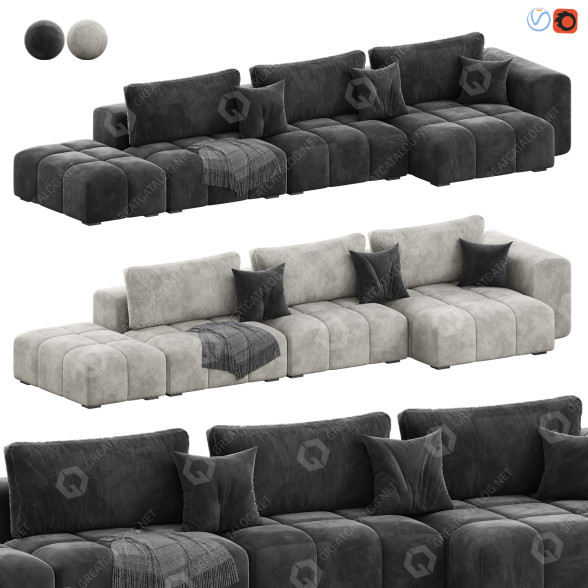 Sofa Yika Home Saronno 3D-Modell
