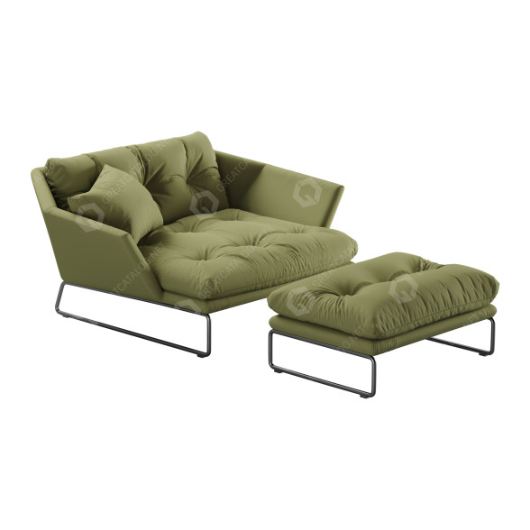 Sillón y otomana Saba New York Suite Modelo 3D