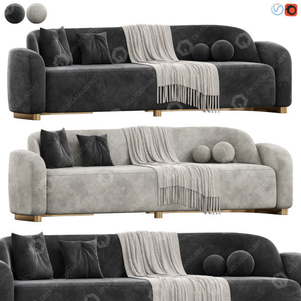 Sofa Jean de Merry Curvao 3D-Modell