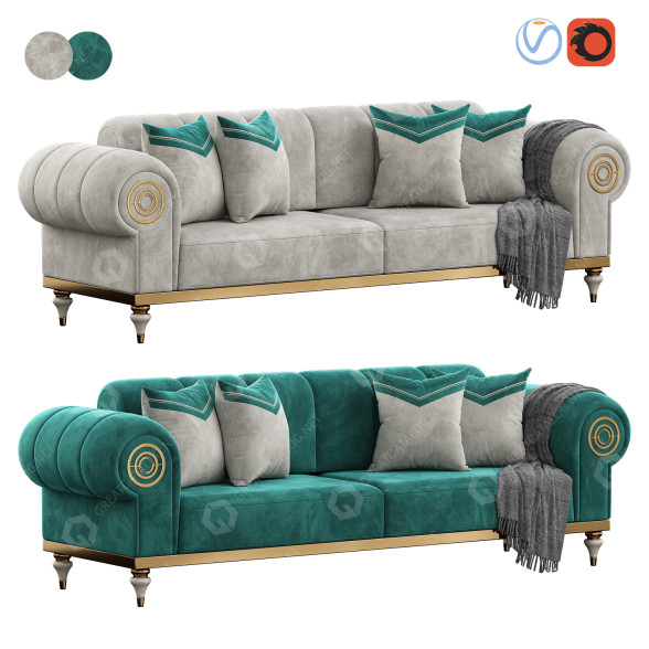Sofa Medusa Home Perla 3D-Modell