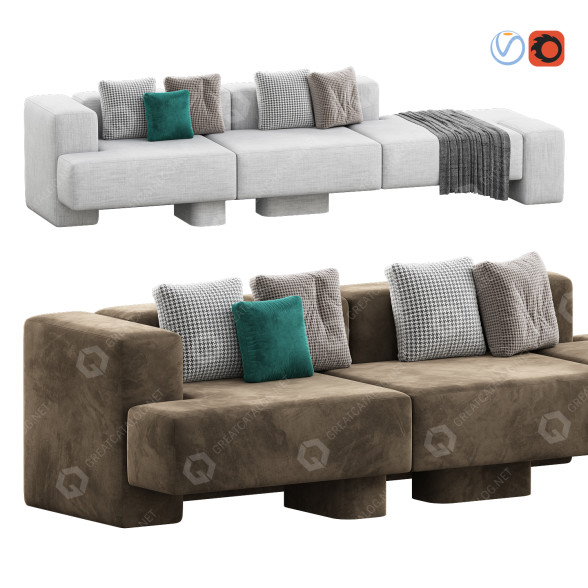 Диван Carpanese Home Italia Cusco 3D модель