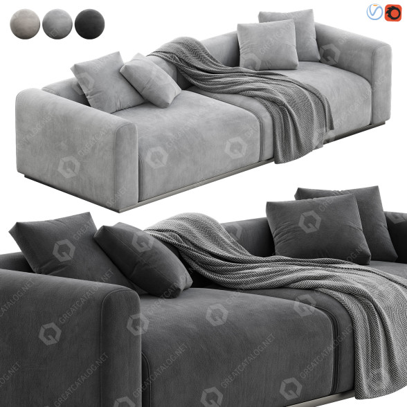 Sofa Braid Mahe Set 4 model 3D