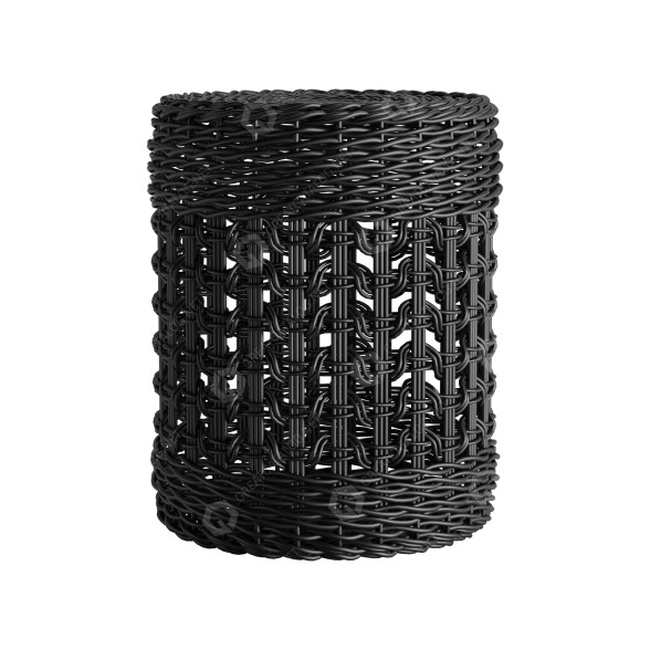 Пуф Black Rattan 3D модель