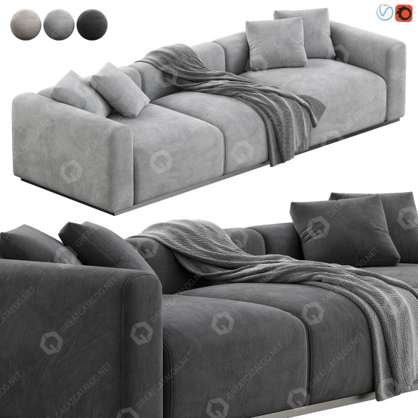 Sofa Braid Mahe Set 5 3D-Modell