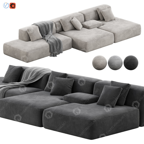 Sofá Lema Cloud Set 2 Modelo 3D