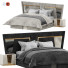 Кровать и тумбочки Medusa Home Gustav - 3dcloudd