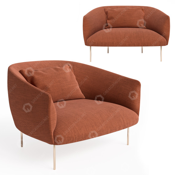 Fauteuil Tacchini Roma modèle 3D