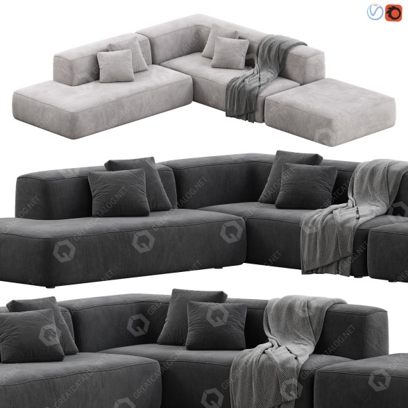 Sofá Lema Cloud Set 4 Modelo 3D