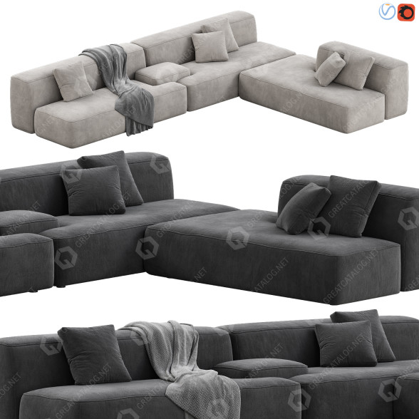 Sofa Lema Cloud Set 6 3D-Modell