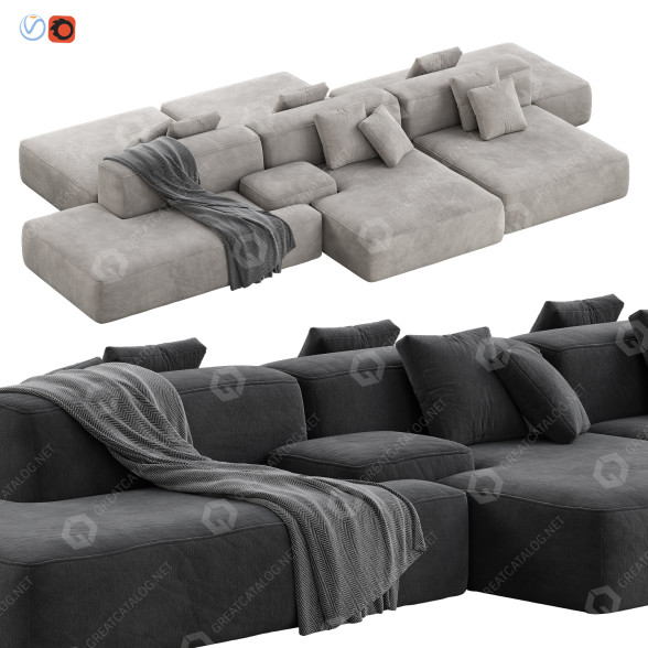 Диван Lema Cloud Set 8 3D модель