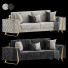 Sofa Medusa Home Gloria Gold - 3dcloudd