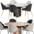 Table et chaises Momocca Dania Dining Set - Theorema